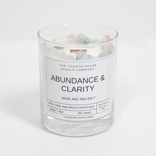 The Clarity & Abundance Crystal Candle