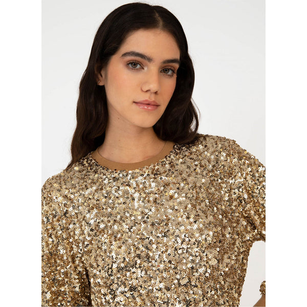 Afli Sequin Sweatshirt - Gold