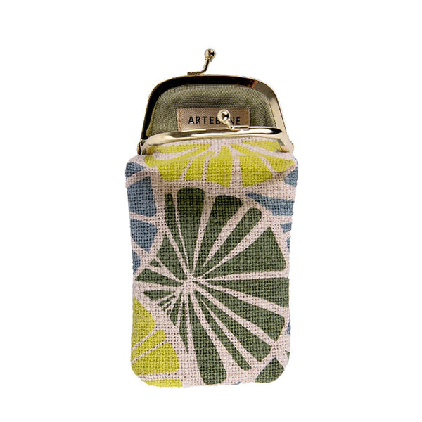 Glasses Cotton Pouch - Lime Green