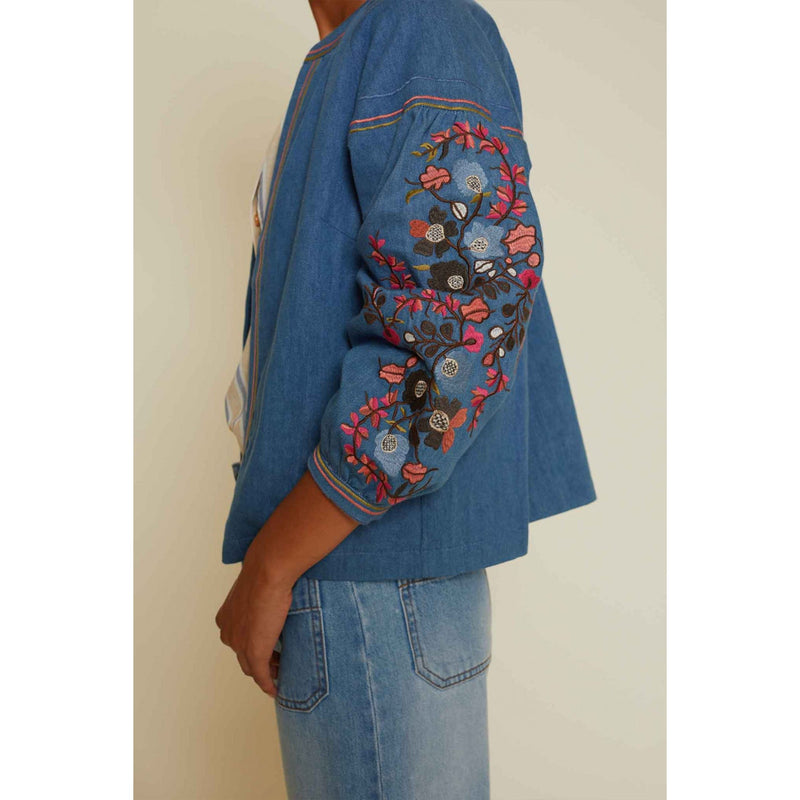 Milani Jacket - Chambray Embroidered