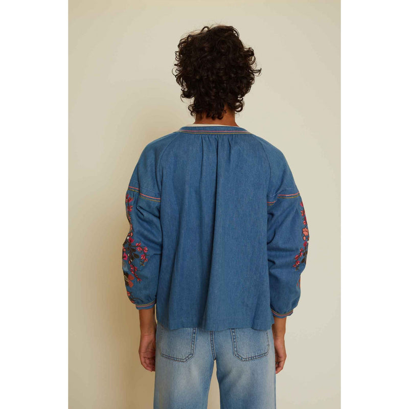 Milani Jacket - Chambray Embroidered