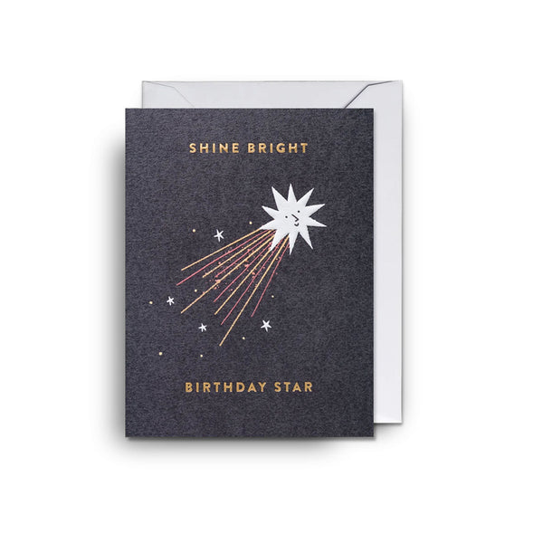 Shine Bright Star Mini Birthday Card