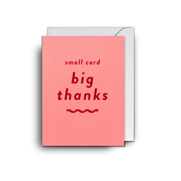 Small Card Big Thanks Mini Card