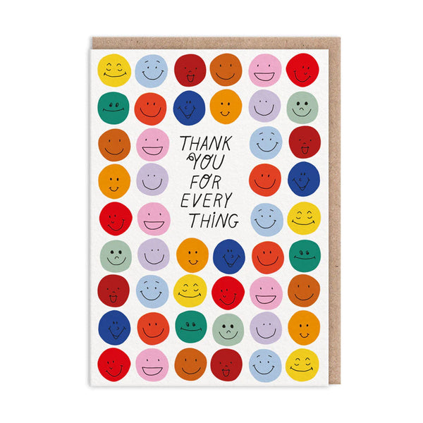 Smileys Thank You For Everything Card