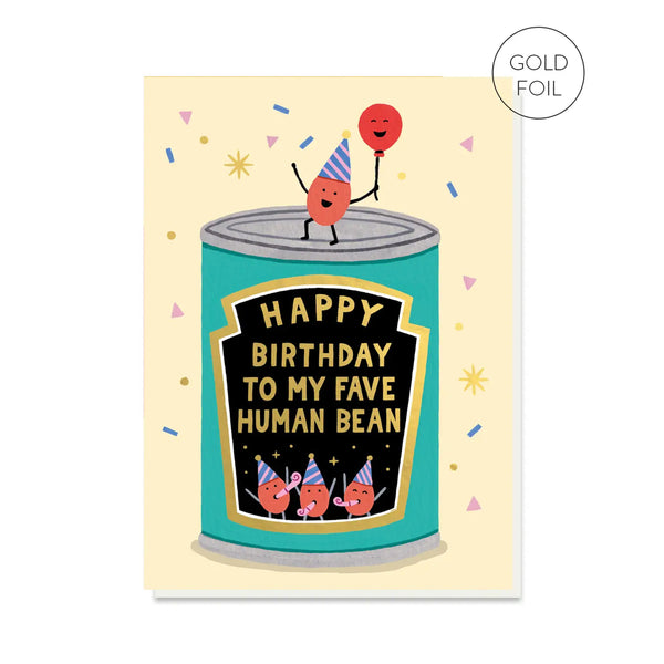 A Tiny Human Bean Baby Card