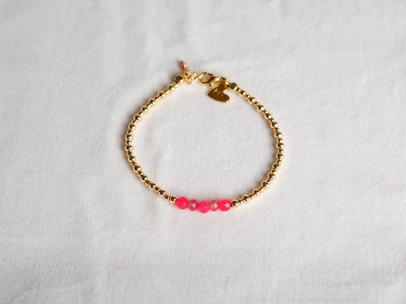 Abi Bracelet - Pink N Mix Beads