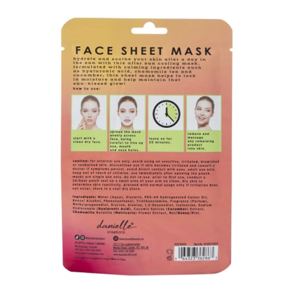 After Sun Cooling Face Sheet Mask - Hyaluronic Acid + Cucumber