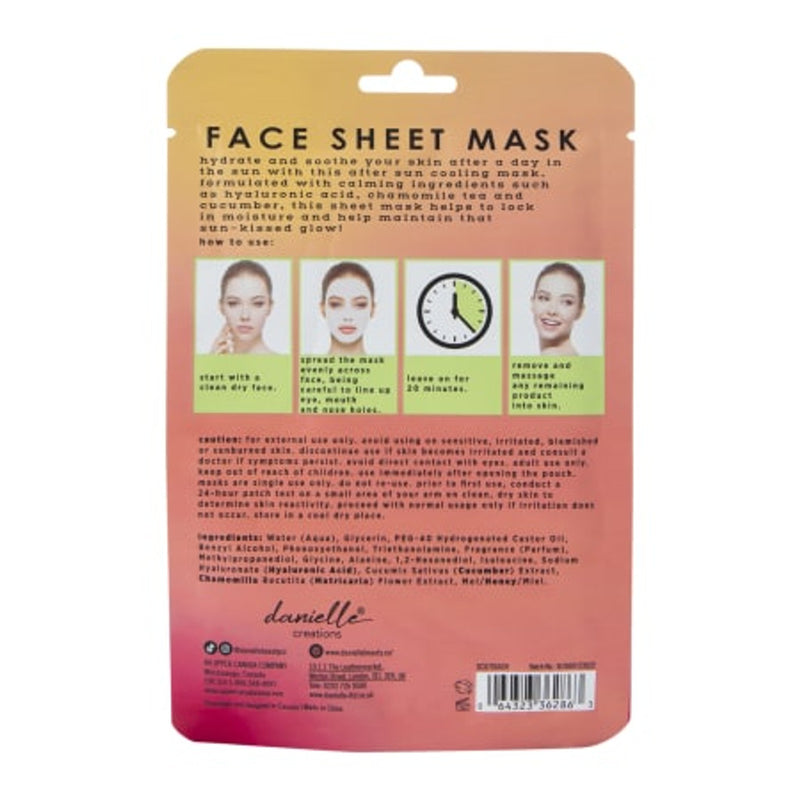 After Sun Cooling Face Sheet Mask - Hyaluronic Acid + Cucumber