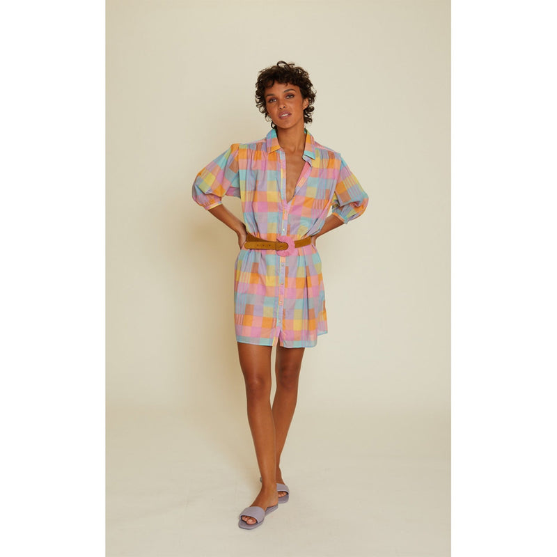 Agatha Dress - Pastel Check