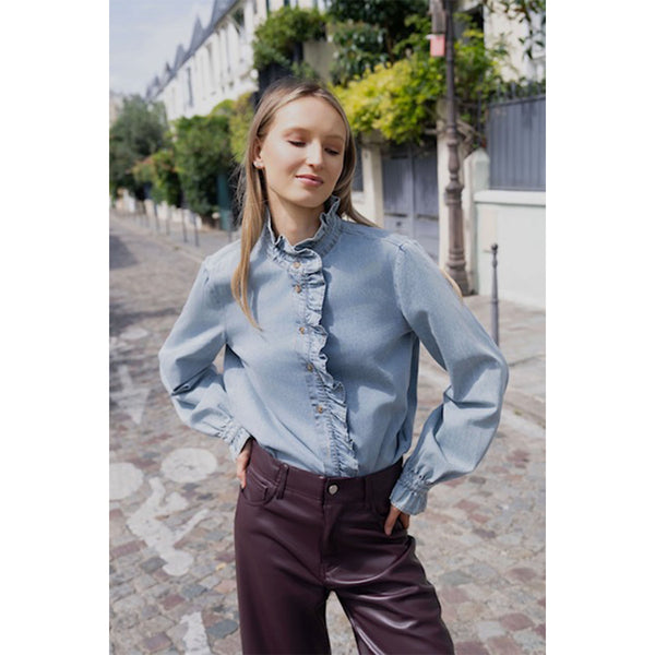 Alana Blouse - Light Denim