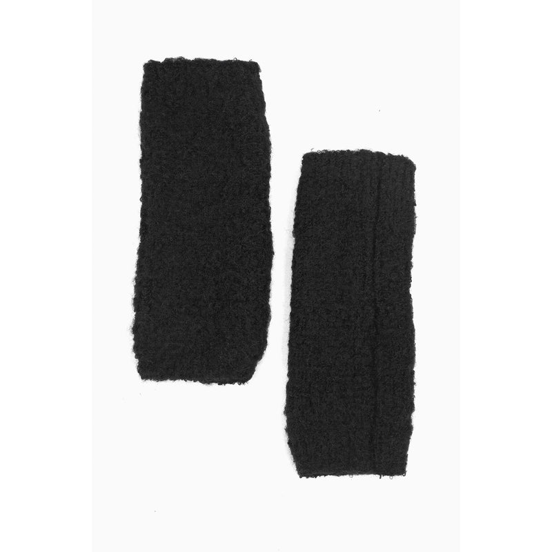 Alexa Textured Wrist Warmers - Black