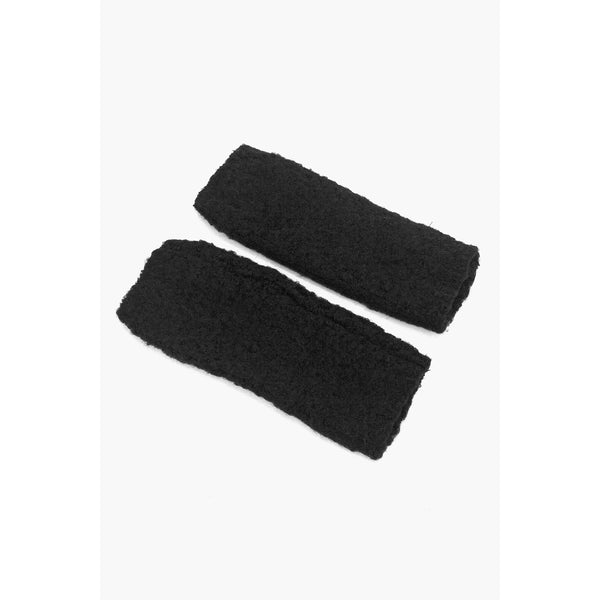 Alexa Textured Wrist Warmers - Black