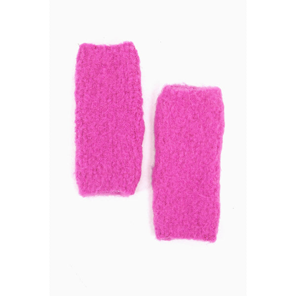 Alexa Textured Wrist Warmers - Hot Pink