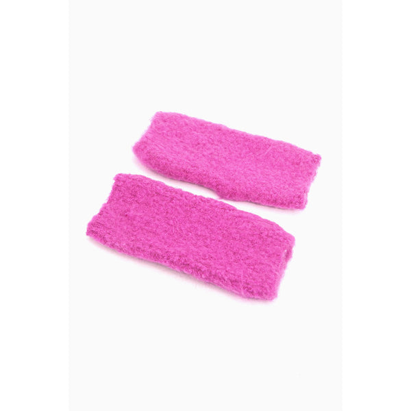 Alexa Textured Wrist Warmers - Hot Pink