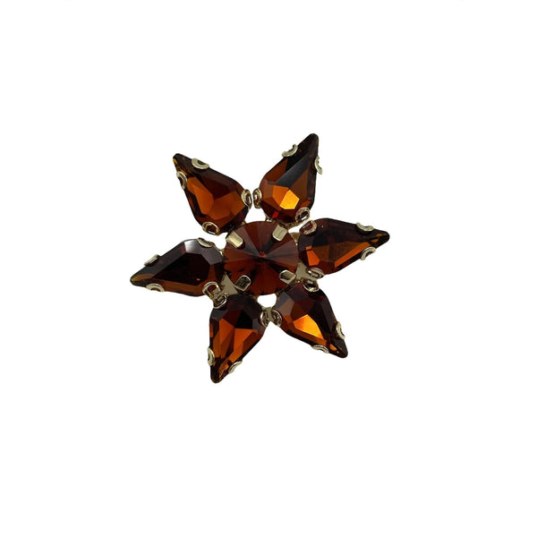 Amber Sparkle Star Brooch