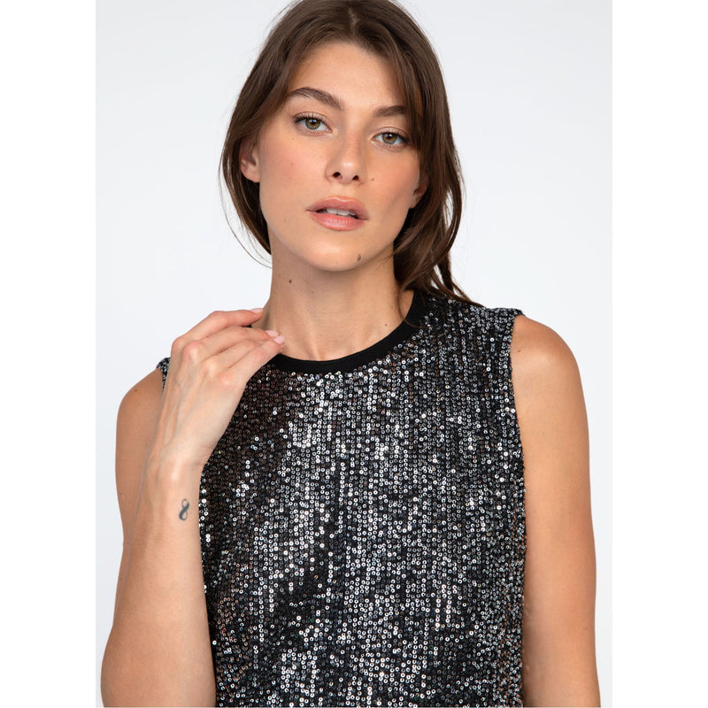 Andreana Sleeveless Top - Black Anthracite