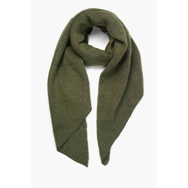 Evie Heavyweight Asymmetric Scarf - Khaki