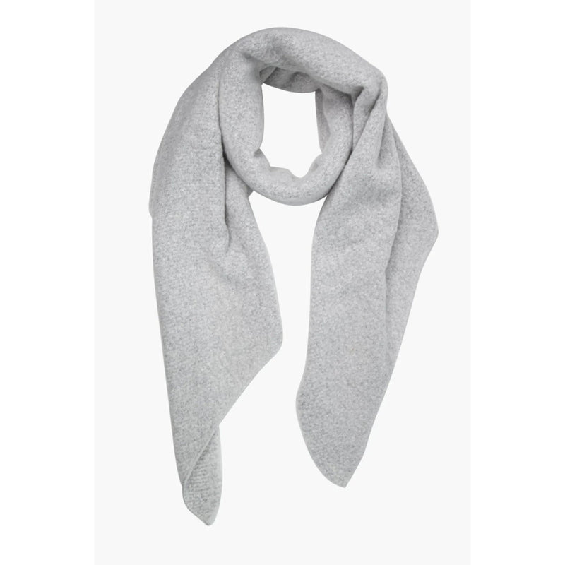 Evie Heavyweight Asymmetric Scarf - Light Grey