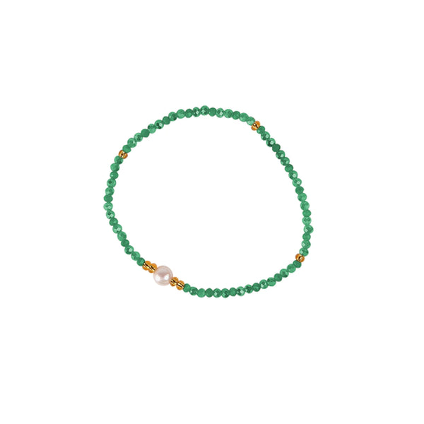 Beaded Pearl Bracelet - Happy Vibes