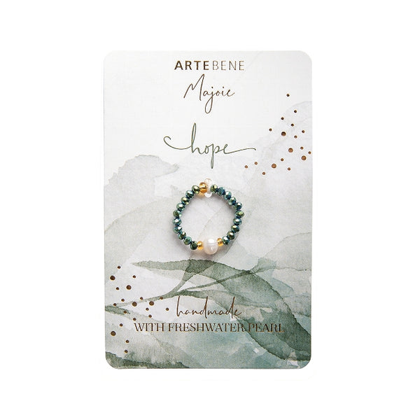 Beaded Pearl Ring - Hope