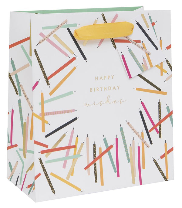 Birthday Wishes Candle Gift Bag - Medium