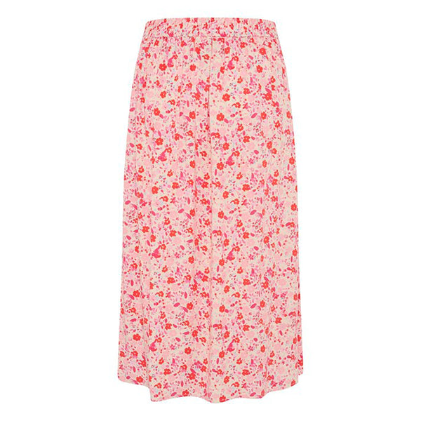 Bisera Skirt - Mandarin Red Mini Flower