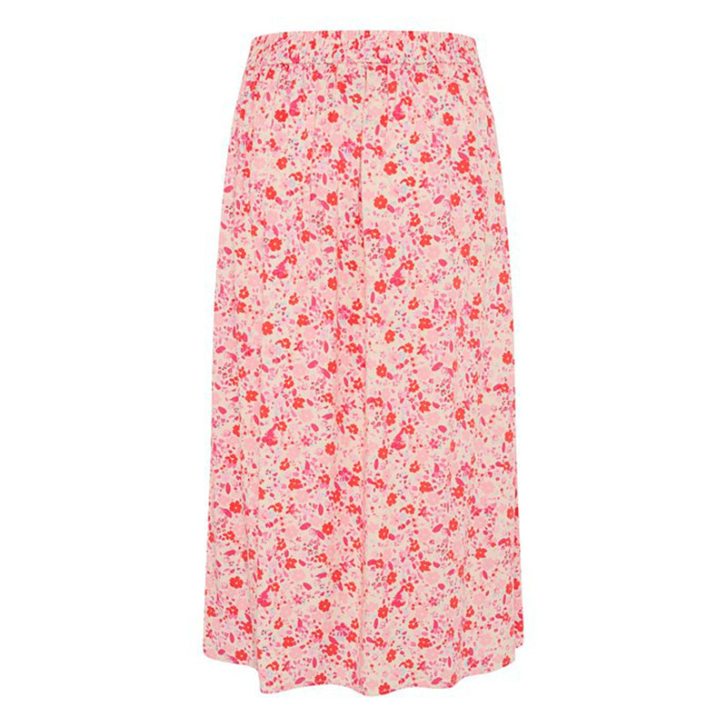 Bisera Skirt - Mandarin Red Mini Flower