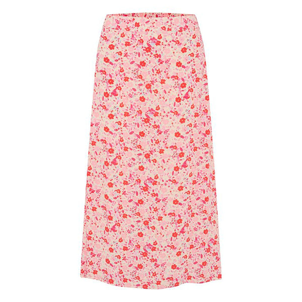 Bisera Skirt - Mandarin Red Mini Flower