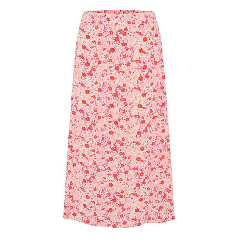 Bisera Skirt - Mandarin Red Mini Flower