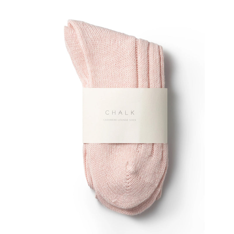 Cashmere Blend Lounge Sock - Soft Pink