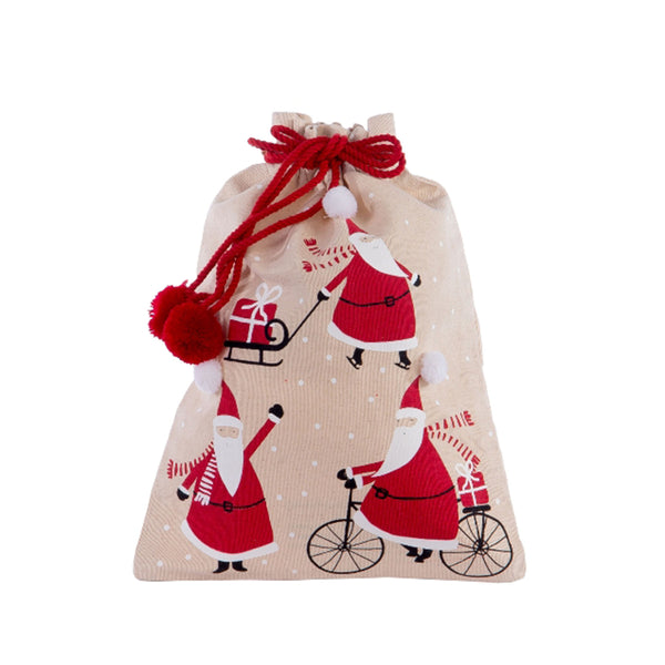 Christmas Cotton Bag - Three Santas