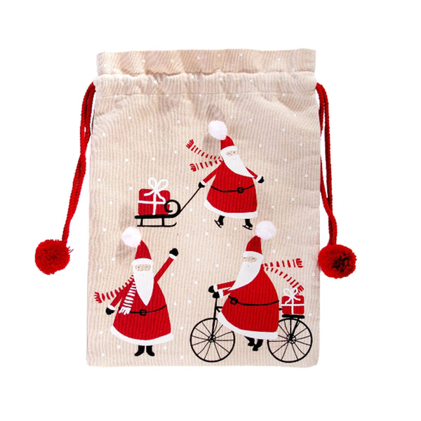 Christmas Cotton Bag - Three Santas