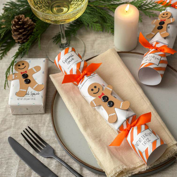 Christmas Bath Fizzers Cracker - Ginger Man Caramel Spice