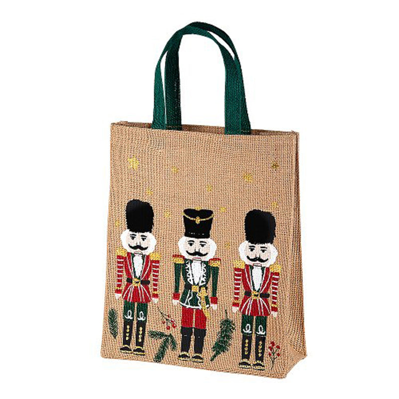 Christmas Jute Tote Bag - Nutcracker