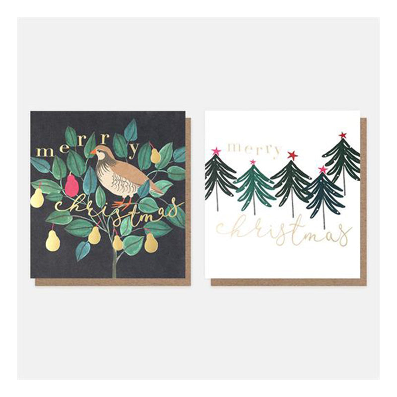 Christmas Partridge Pear Tree Charity Cards - Pack of 8