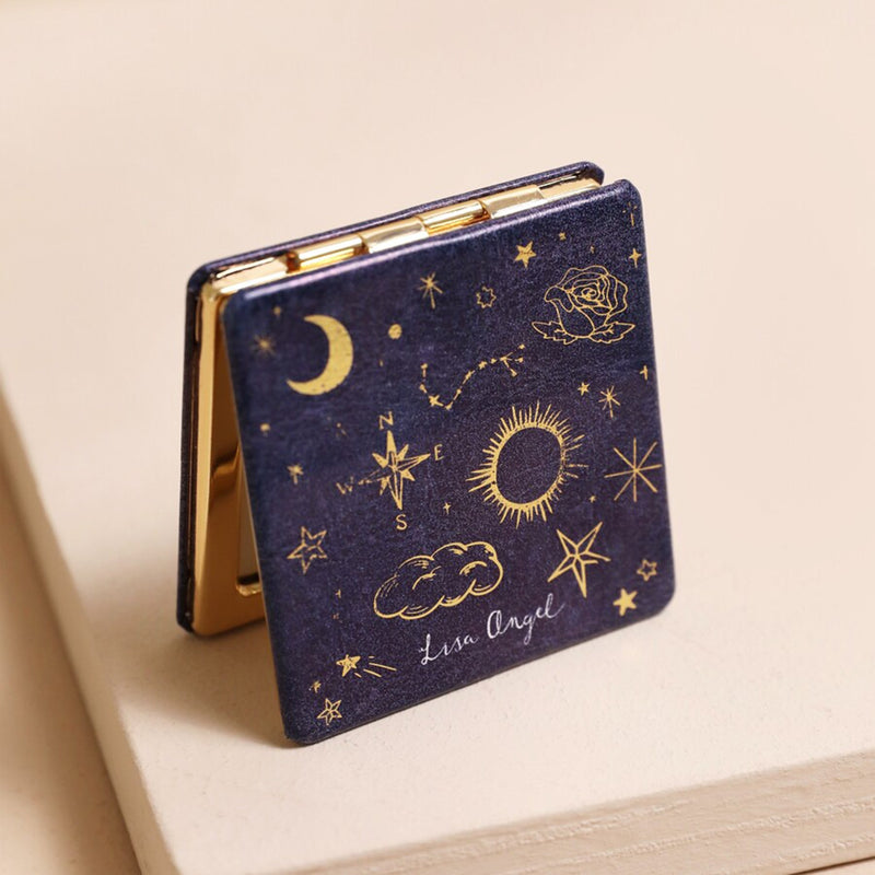 Blue Starry Night Compact Mirror