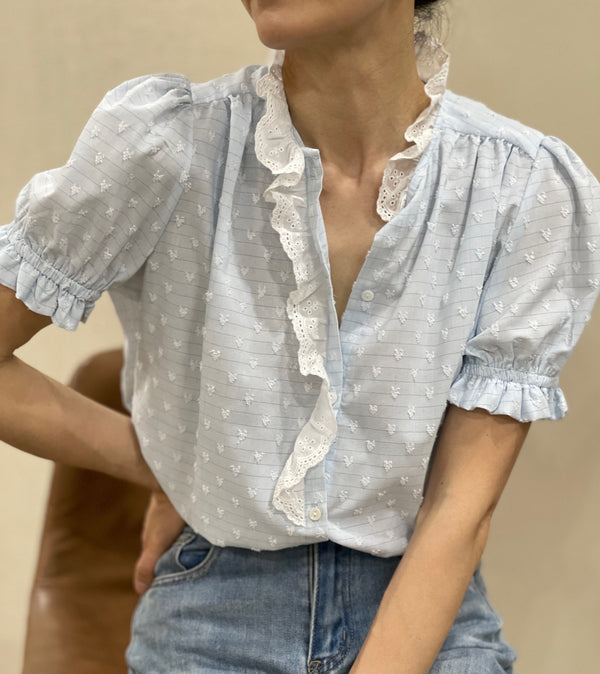 Connie Blouse - Baby Blue