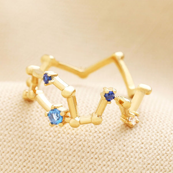 Constellation Ring - Gold/Blue Stones
