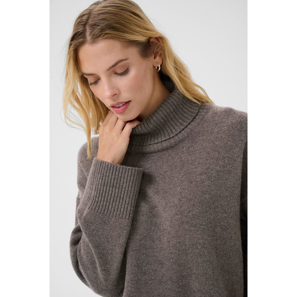 Corina Roll Neck Jumper - Falcon Melange
