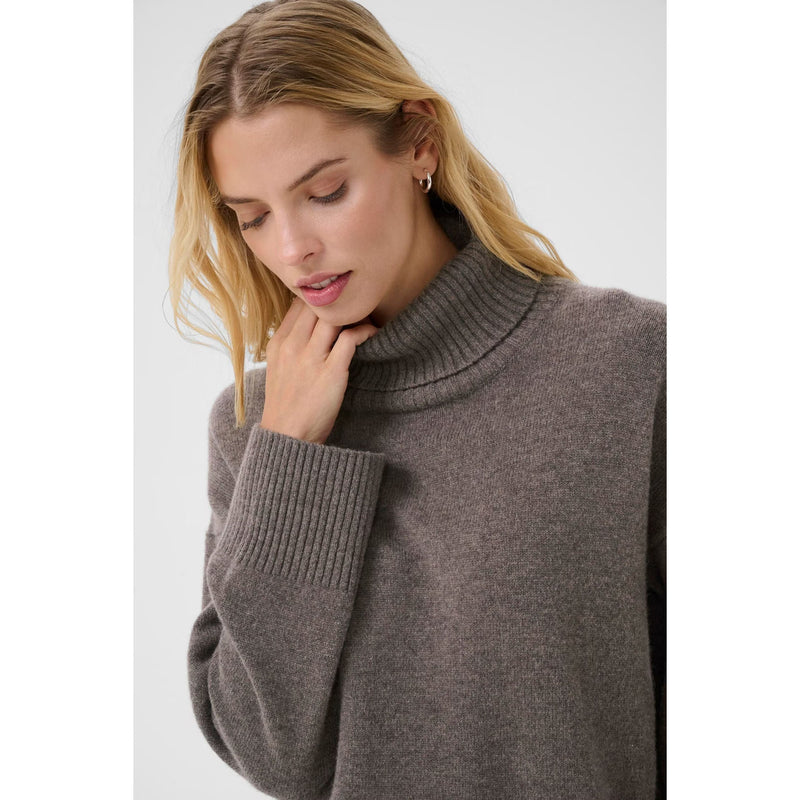 Corina Roll Neck Jumper - Falcon Melange