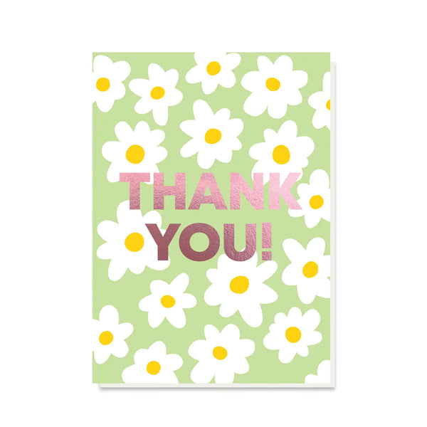 Daisies Floral Thank You! Card