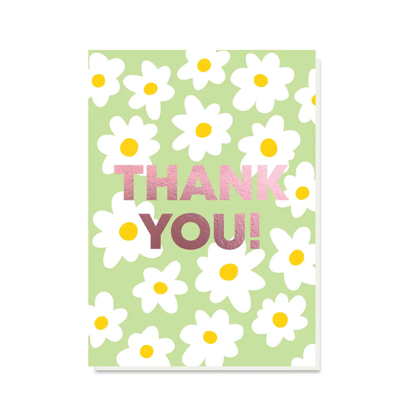 Daisies Floral Thank You! Card