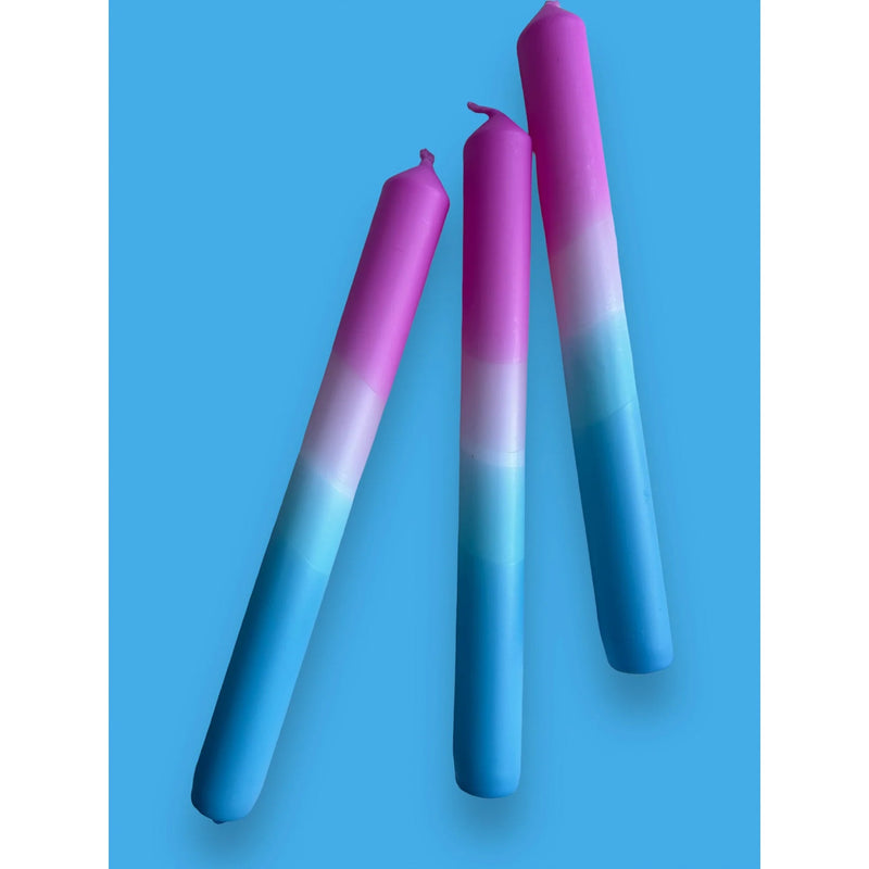 Dip Dye Candles - Electric Lagoon