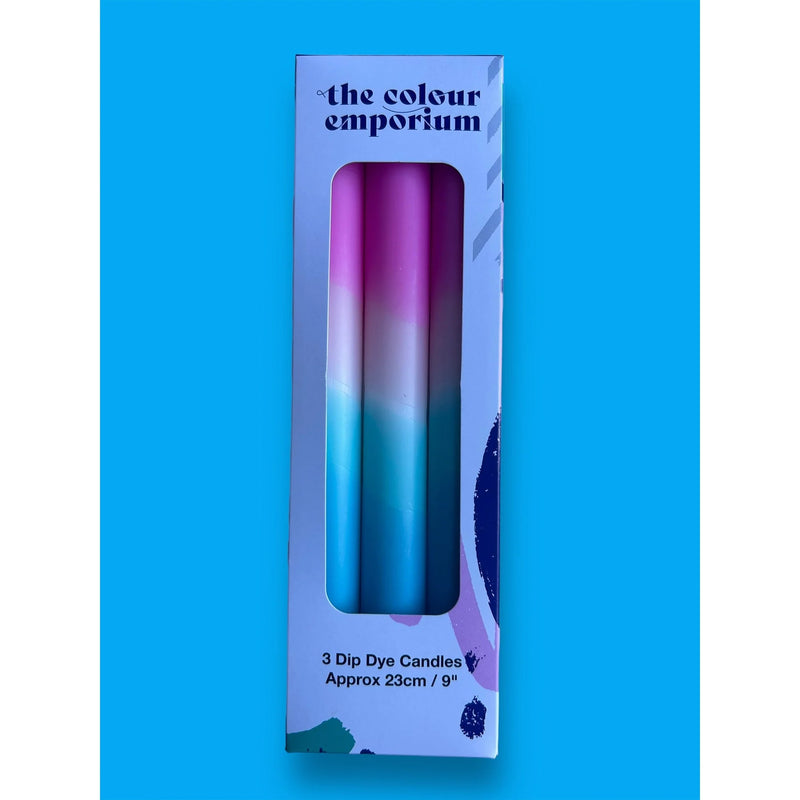 Dip Dye Candles - Electric Lagoon