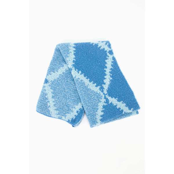 Dove Heavyweight Scarf - Denim Blue Crosshatch