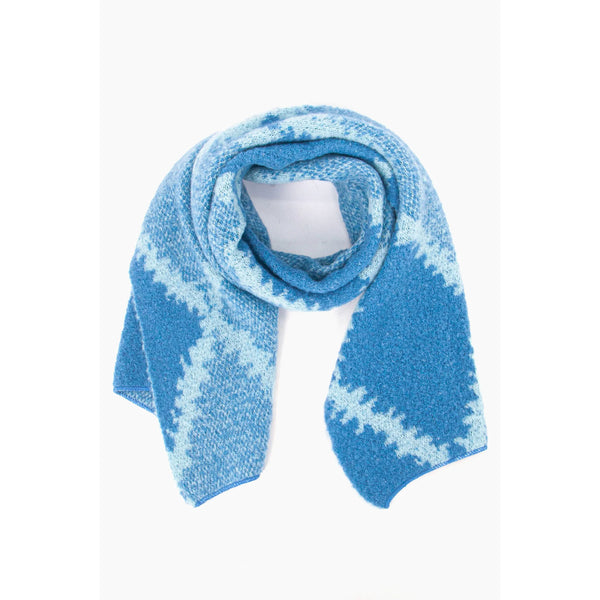 Dove Heavyweight Scarf - Denim Blue Crosshatch