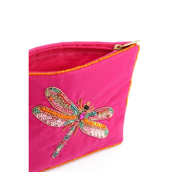 Dragonfly Small Pouch - Pink