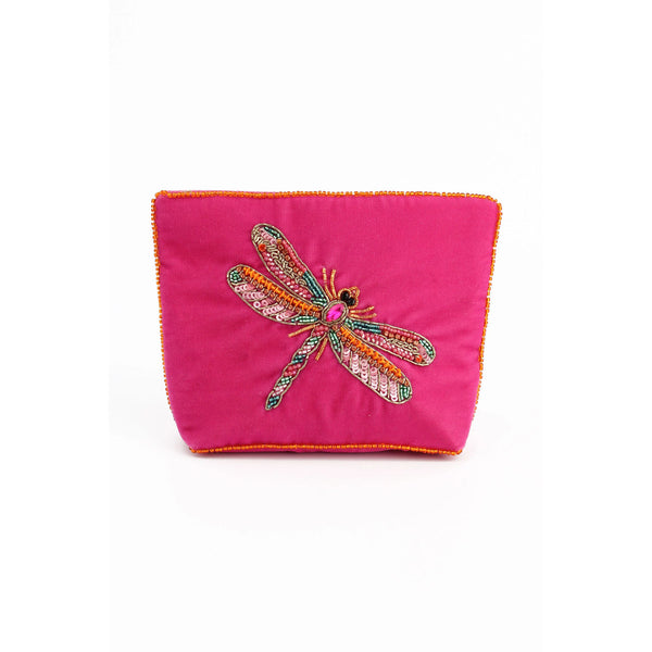 Dragonfly Small Pouch - Pink