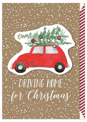 Driving Home For Christmas Card