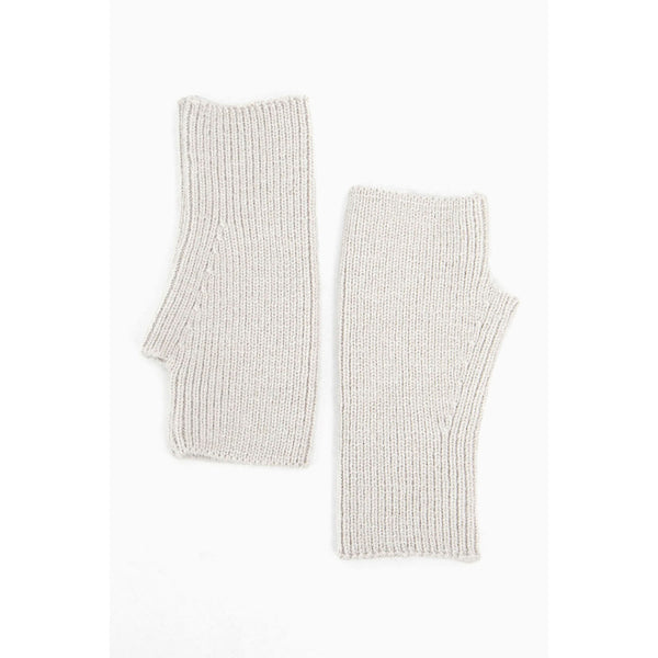 Dylan Knitted Wrist Warmers - Light Grey